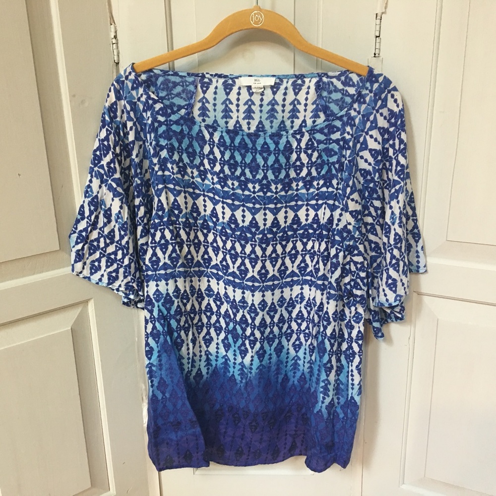 BLL Blue & White Tribal Tunic